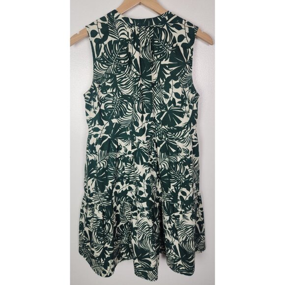 Sundry For Evereve Women's Sz. 1 Tiered Palm Print Sleeveless Dress - Picture 4 of 5